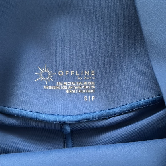Aerie Offline Blue High-Waisted Leggings no pockets - Picture 2 of 2